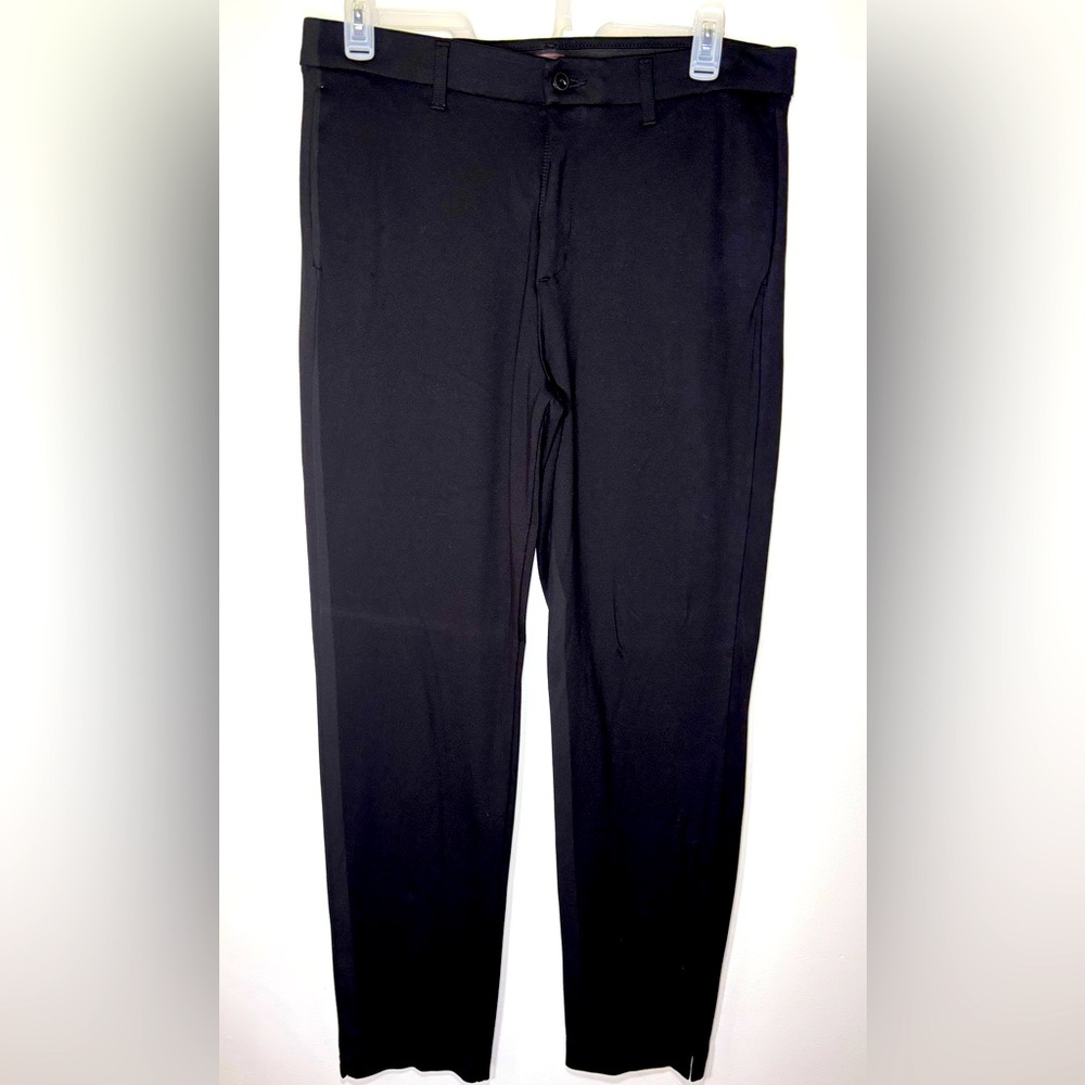 Black Tapered Leg Knit Dress Pants by Lee Size 16 Long